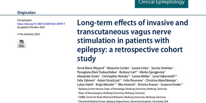 Okładka publikacji: Long-term Effects of Invasive and Transcutaneous Vagus Nerve Stimulation in Patients with Epilepsy